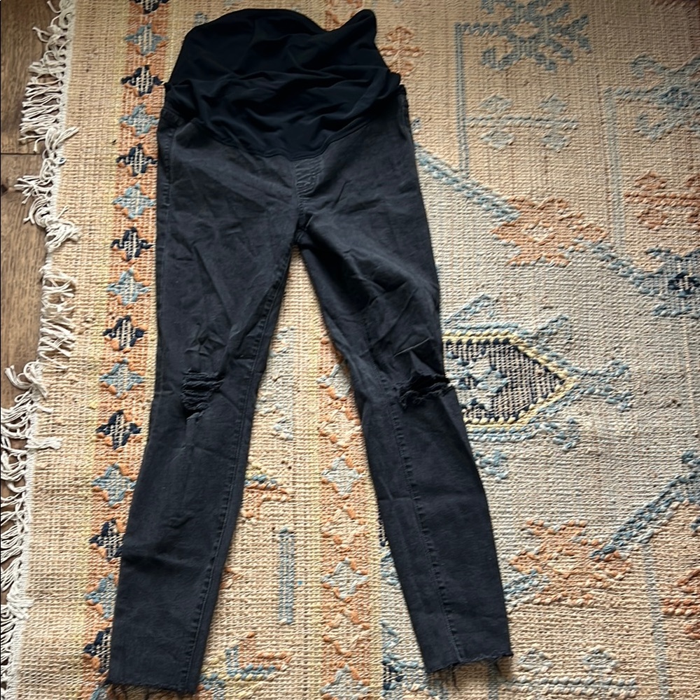 Madewell maternity jeans. Raw hem.